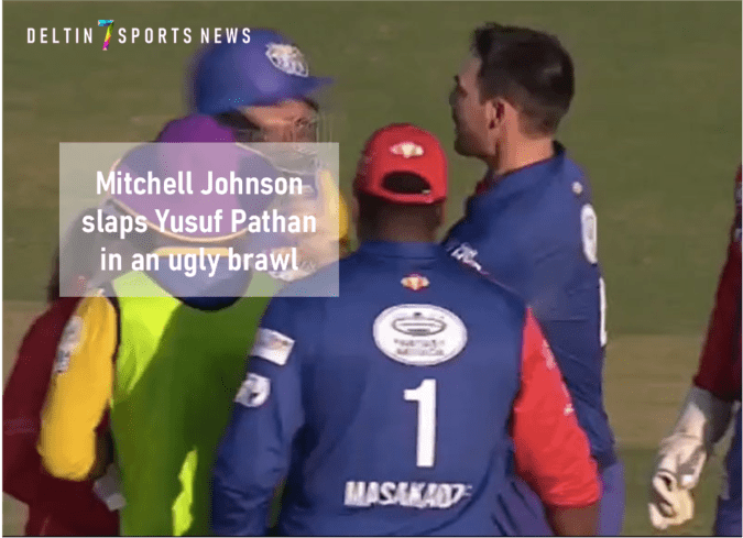 Mitchell Johnson slaps Yusuf Pathan