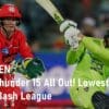 THU vs REN Sydney Thunder 15 All Out KFC Big Bash League