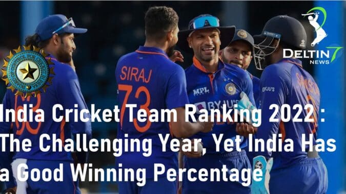 India Cricket Team Ranking 2022 Winning Percentage