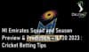 MI Emirates Squad ILT20 2023 Cricket Betting Tips
