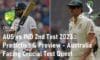 Australia vs India 2nd Test 2023 Test Match Prediction Australia Men's Cricket
