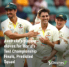 Australia playing eleven for WTC finals