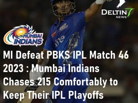 MI Defeat PBKS IPL Match 46 2023 Mumbai Indians Chases 215 IPL Match Result
