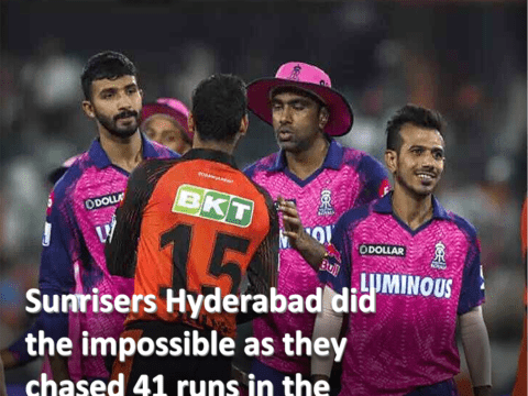 Sunrisers Hyderabad did the impossible 41 runs