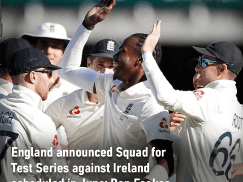 England announced squad for test series against Ireland