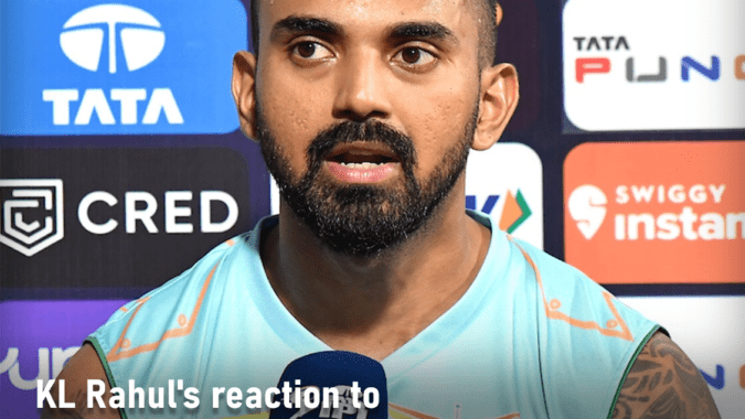 KL Rahul's reaction to LSG celebration