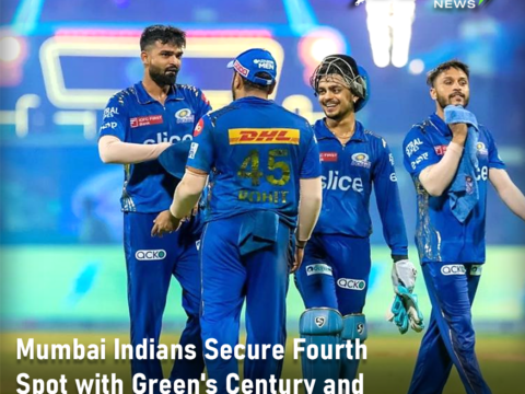 Mumbai Indians Secured Fourth Spot with Green's Century and Madhwal's Brilliance