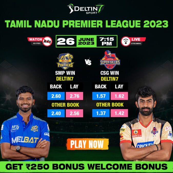 TNPL 2023 Preview: Chepauk Super Gillies (CSG) vs Siechem Madurai Panthers (SMP) Clash of the Titans | Match Prediction | TNPL Betting Tips: TNPL 2023 Preview: Chepauk Super Gillies (CSG) vs Siechem Madurai Panthers (SMP) Clash of the Titans | Match Prediction | TNPL Betting