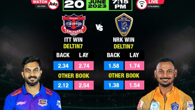 TNPL 2023: Clash of Titans - Nellai Royal Kings vs. Idream Tiruppur Tamizhans | Who Will win? Betting Tips: