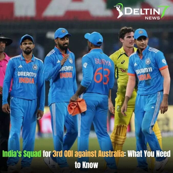 India's Squad for 3rd ODI against Aus
