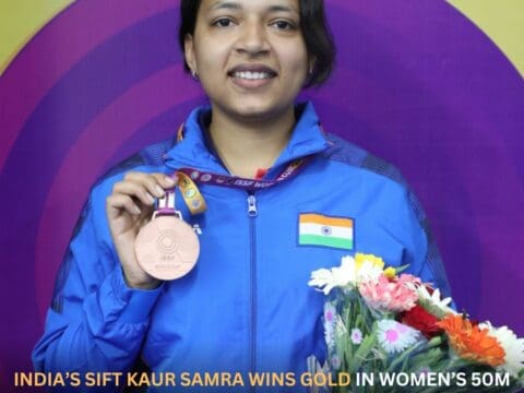 India’s Sift Kaur Samra wins gold in women’s 50m Rifle 3-P individual event at Asian Games 2023 to give India its 5th gold Sift Kaur Samra wins gold in 50m Rifle