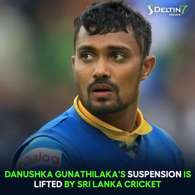 Danushka Gunathilaka suspension is lifted by Sri Lanka Cricket, making her available for selection Danushka Gunathilaka suspension