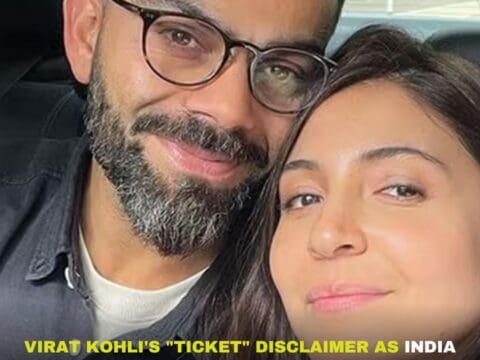 Virat Kohli’s “ticket” disclaimer as India prepares for the home World Cup reads, “Enjoy from your homes, please Virat Kohli ticket disclaimer