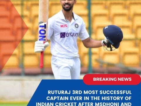 Ruturaj 3rd most successful captain ever