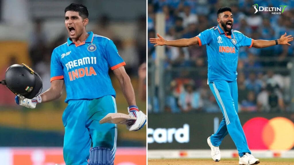 Indian Players at the Top of the ICC Rankings, Gill and Siraj at No.1 2 Indian Players at the Top