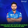 Rishabh Pant Set to Return