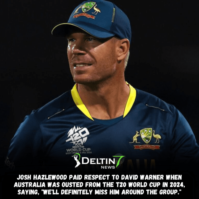 Josh Hazlewood paid respect to David Warner when Australia was ousted from the T20 World Cup in 2024, saying, “We’ll definitely miss him around the group.” Josh Hazlewood paid respect to David
