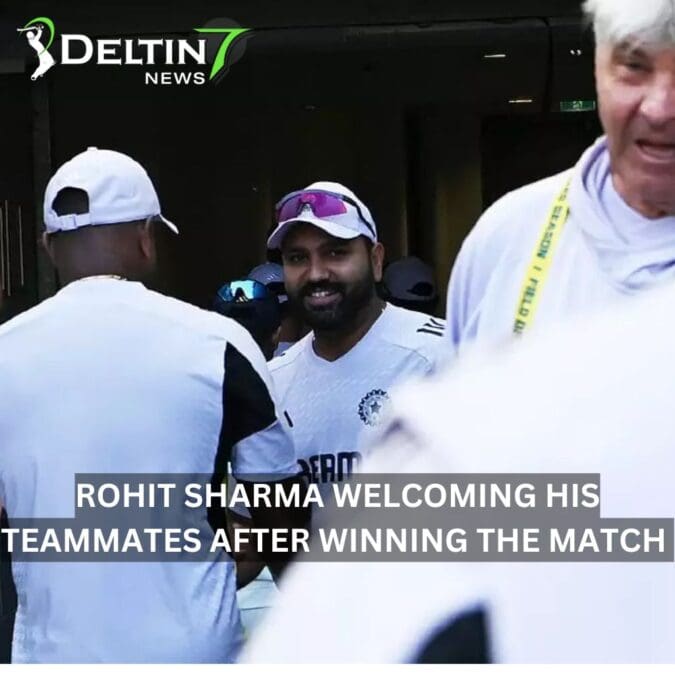 Rohit Sharma welcoming teammates after one of the most decisive defeats in Australian cricket’s storied history. Rohit Sharma welcoming teammates