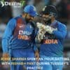 Rohit Sharma spent an hour batting