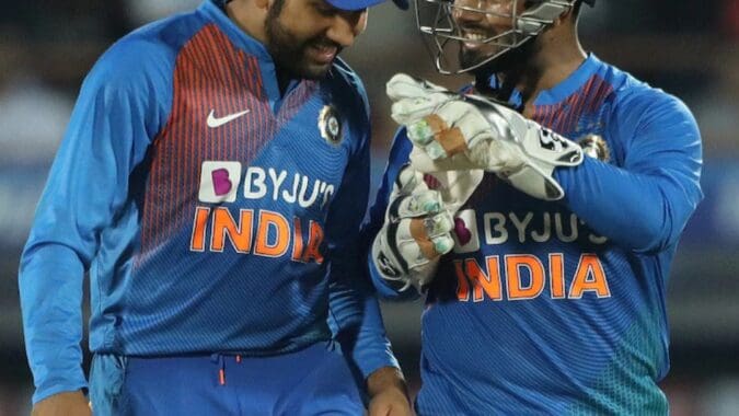 Rohit Sharma spent an hour batting